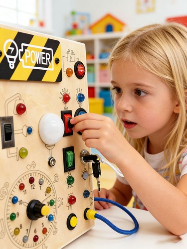Montessori wooden busy - wooden,
